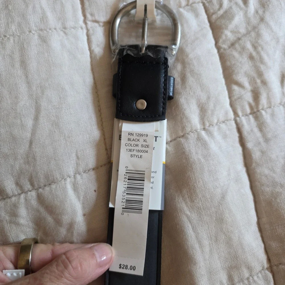 Exact Fit Stretch Belt Womens XL Black New Synthetic Leather 13EF180004 Comfort